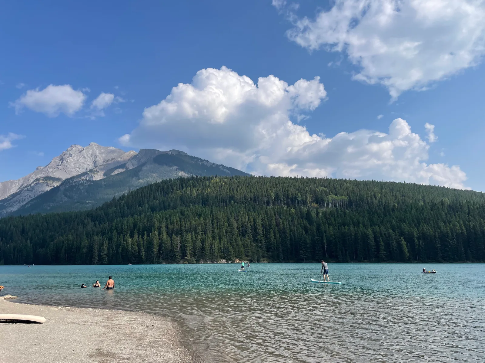 Paddleboarders at Two Jack Lake